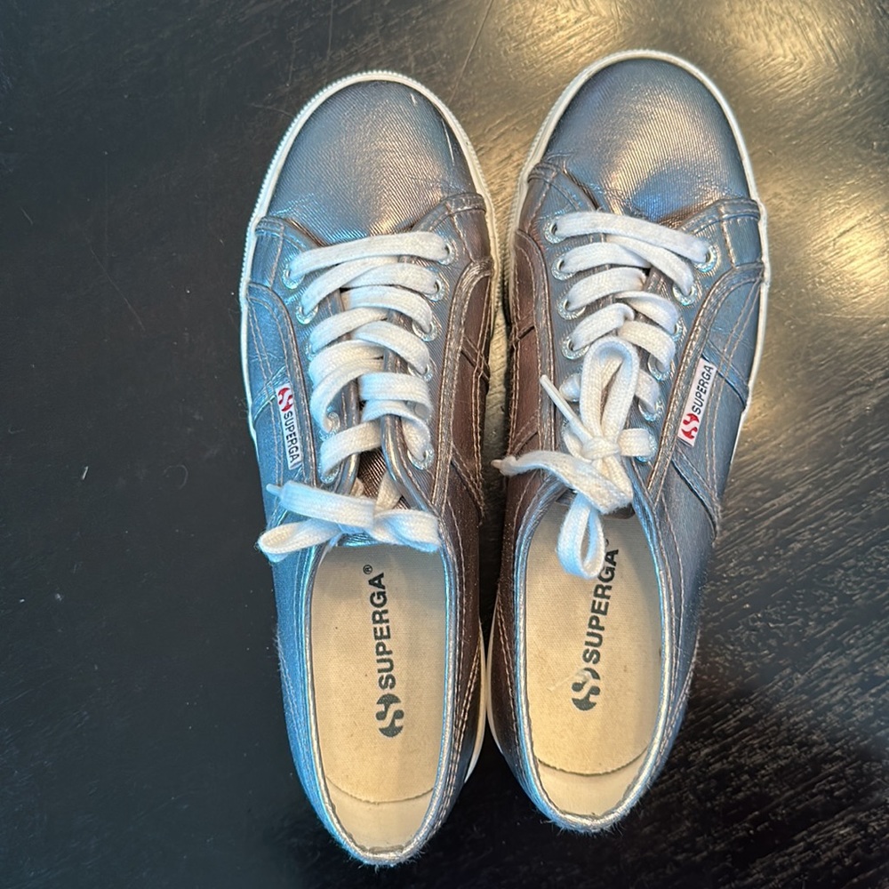 Superga Platform Silver Sneakers - Picture 4 of 9